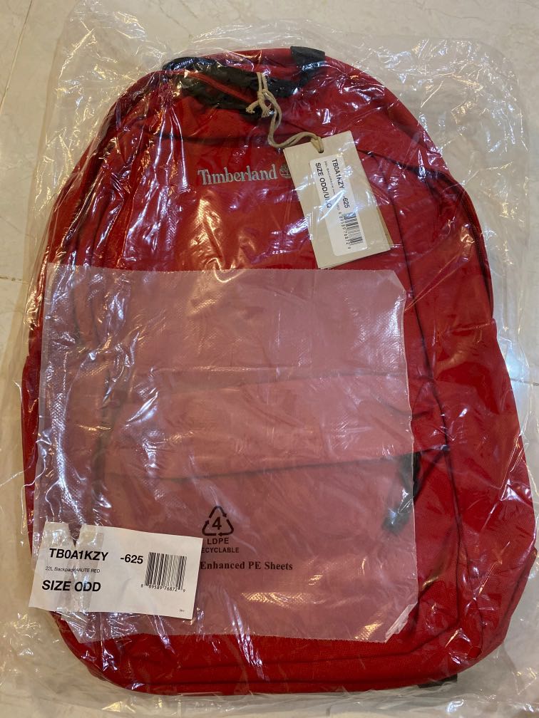 Timberland red backpack, Men's Fashion, Bags, Backpacks on Carousell