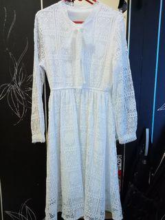 White laced dress