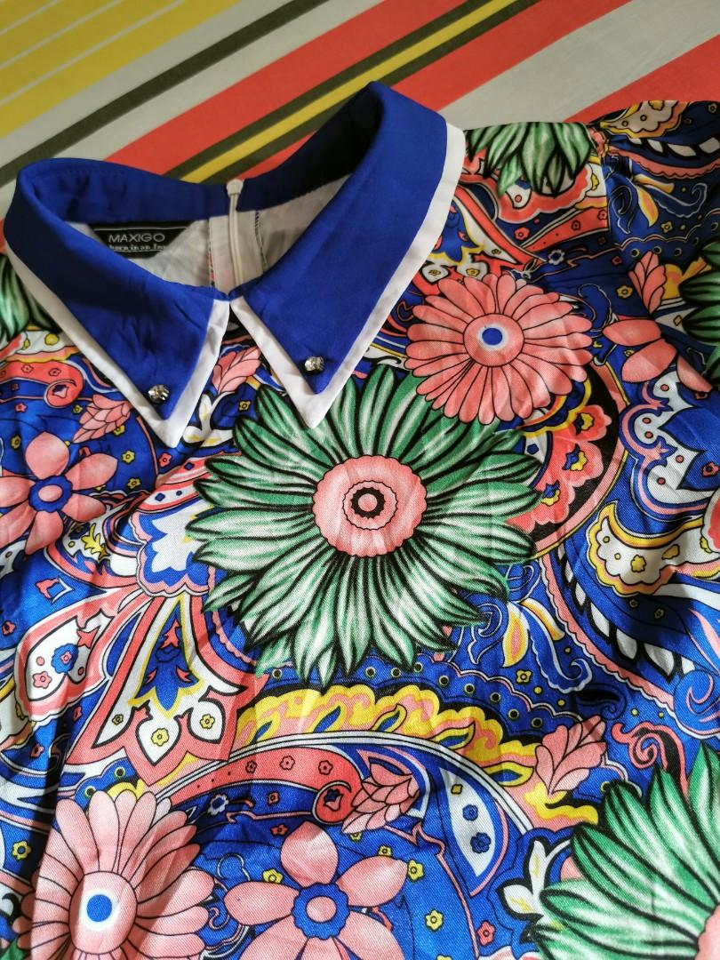 Womens| Floral Dress (Category: Dresses) located in Cainta. Submitted by preamato82 (Listing ID 1084747850, Image 2). Description: 👗Mini Dress Floral 📌Size: small-medium 📌Above the knee 📌Used 2x in perfect condition 📌10/10 great condition 📌Very pretty with bling stone on colar😍 📌Payment tru Bdo or gcash 📌Shipping paid by d' buyer 😉Happy shopping.