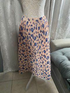 Zara long pleated skirt/dress