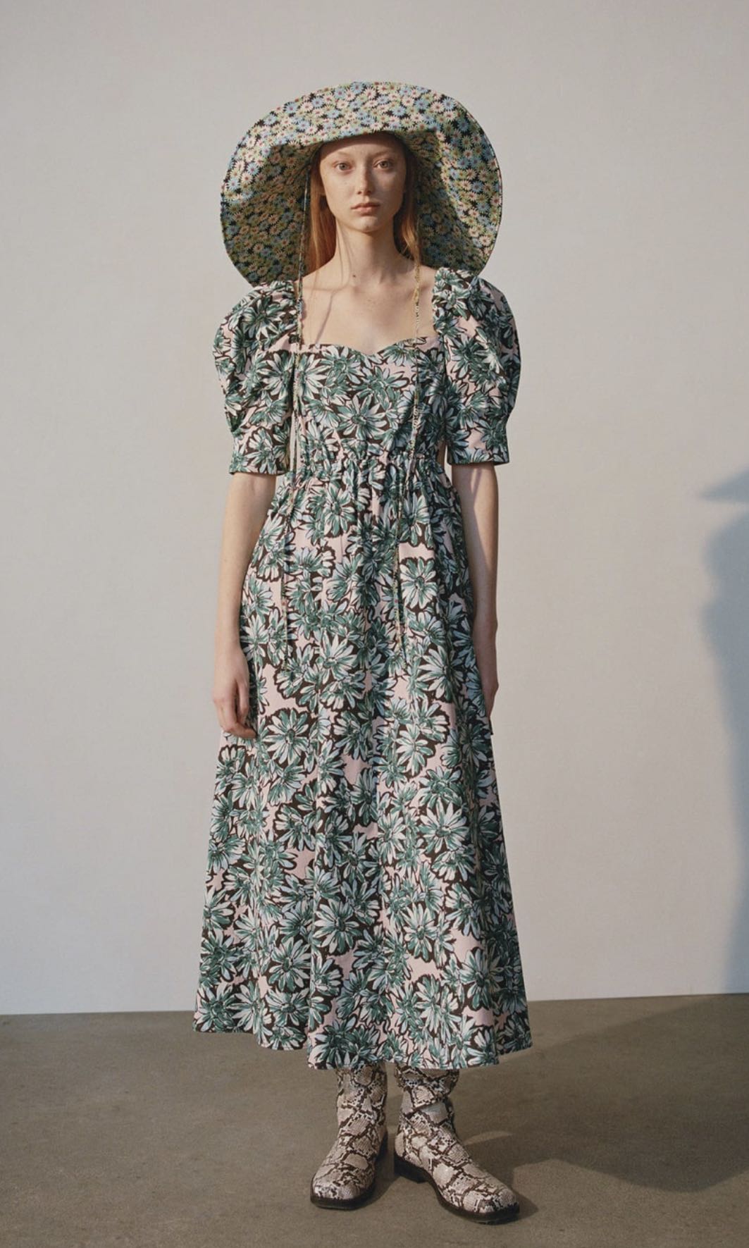 Zara printed poplin dress Clearance