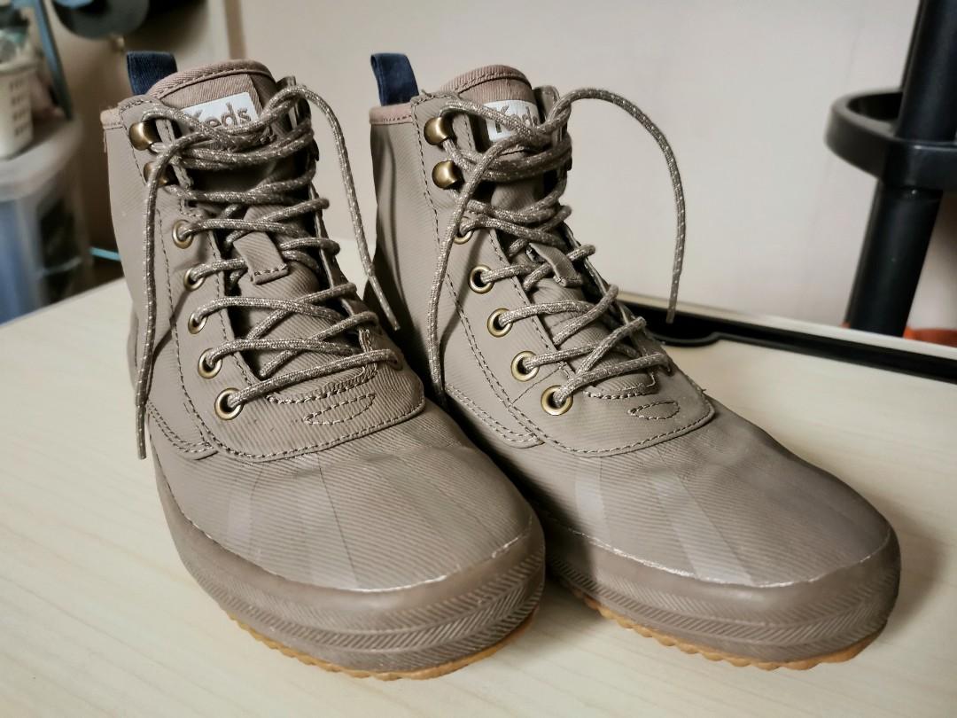 US Size 5 Keds Scout Boot Splash Twill WX Taupe shoes boots