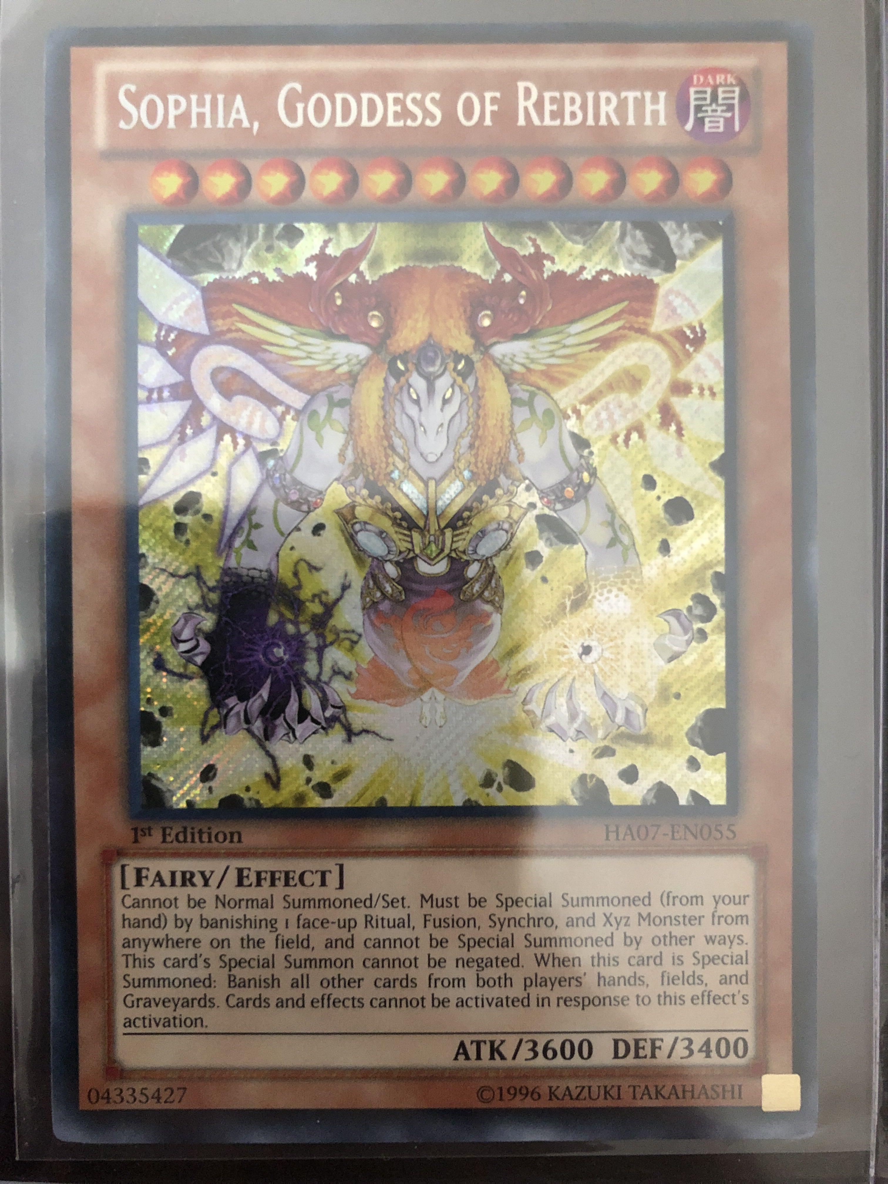 yugioh sophia goddess of rebirth deck Sophia, Goddess of Rebirth [HA07-EN055] Secret Rare