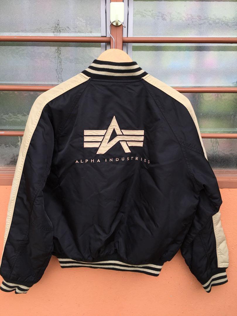 Alpha industries deals varsity jacket