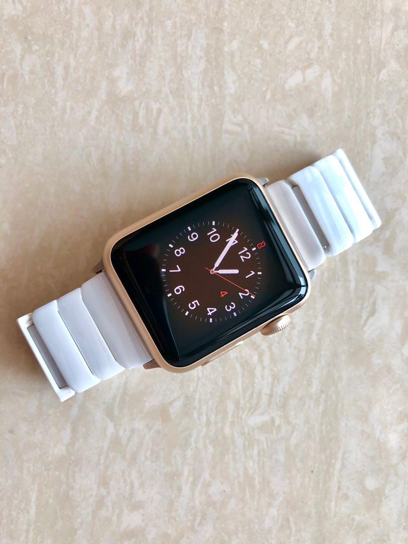 White and hotsell gold apple watch