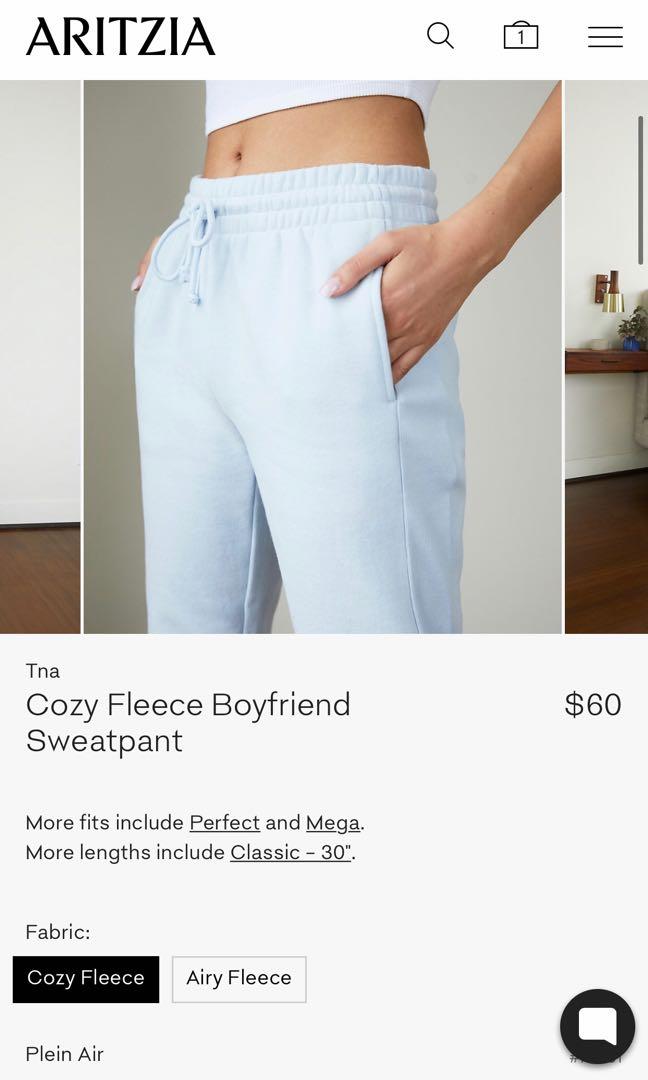 Aritzia Cozy Fleece Boyfriend Sweatpant, Women's Fashion, Clothes on  Carousell