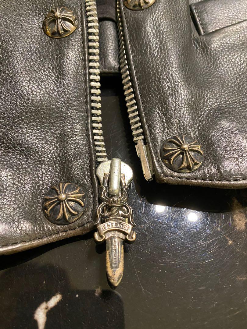 Authentic chrome hearts leather vest ladies