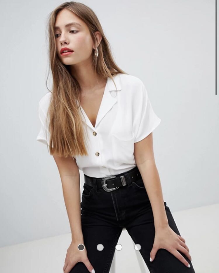 Bershka white blouse clearance