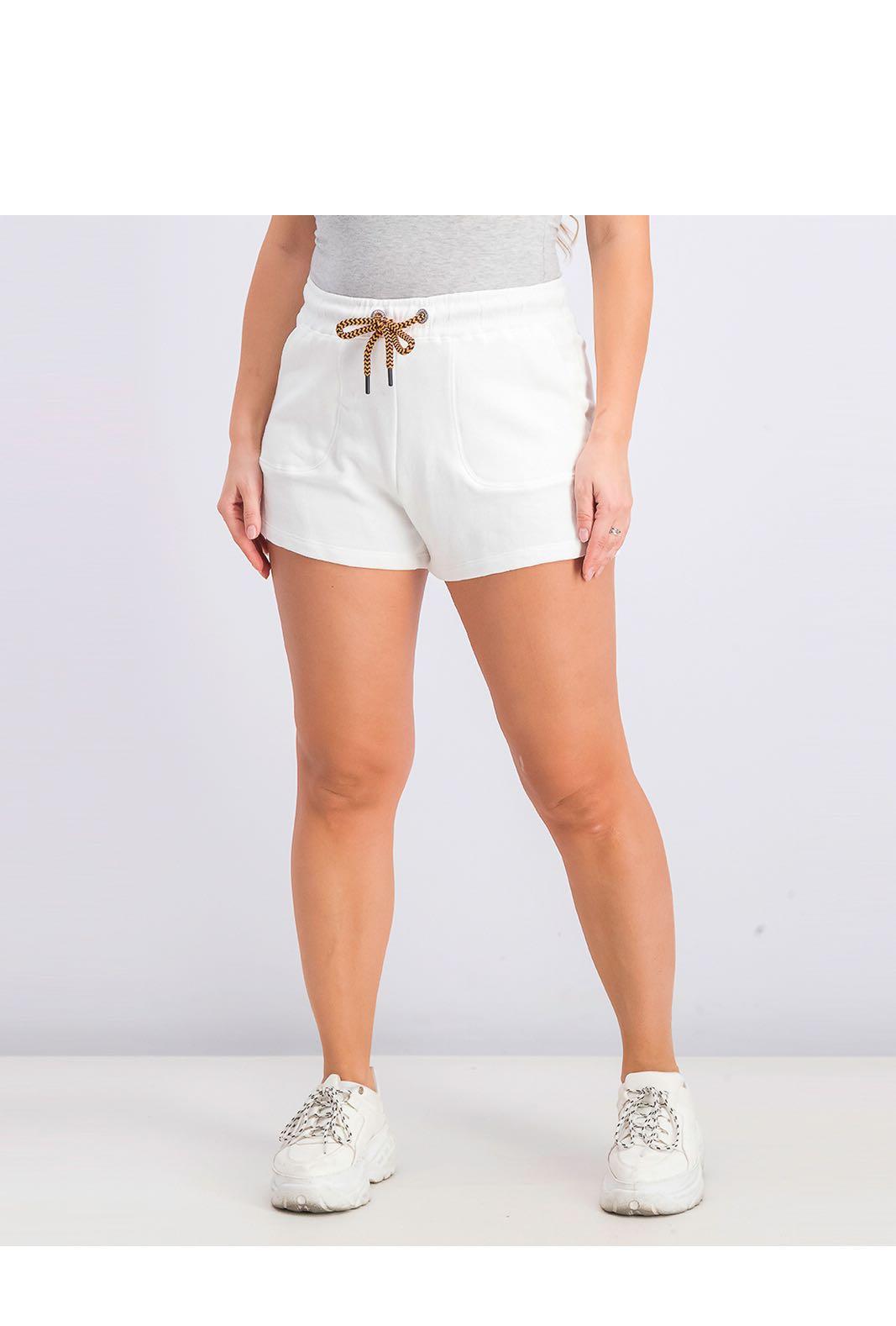 white lounge shorts