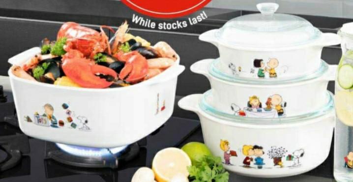 BN NTUC Snoopy Corningware, Furniture & Home Living, Kitchenware ...