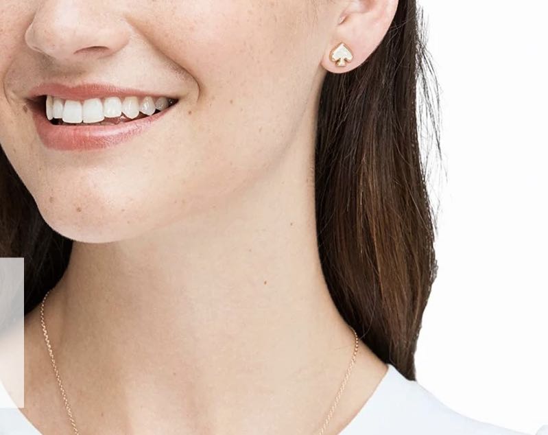 Brand New Authentic Kate Spade Everyday Spade Enamel Stud Earrings