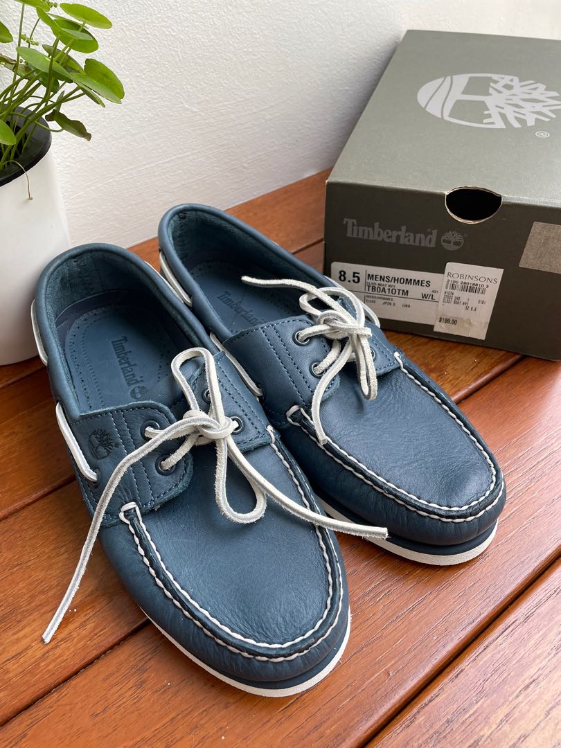 Mens blue timberland boat outlet shoes