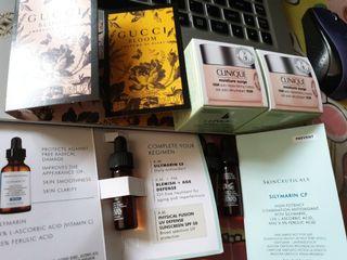 Clinique Moisture Surge n Skin Ceuticals n Gucci Perfume Miniture Spray