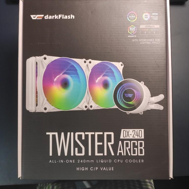 CHEAPEST Darkflash Aigo DX240 ARGB 240mm AIO White Cooler Twister RGB