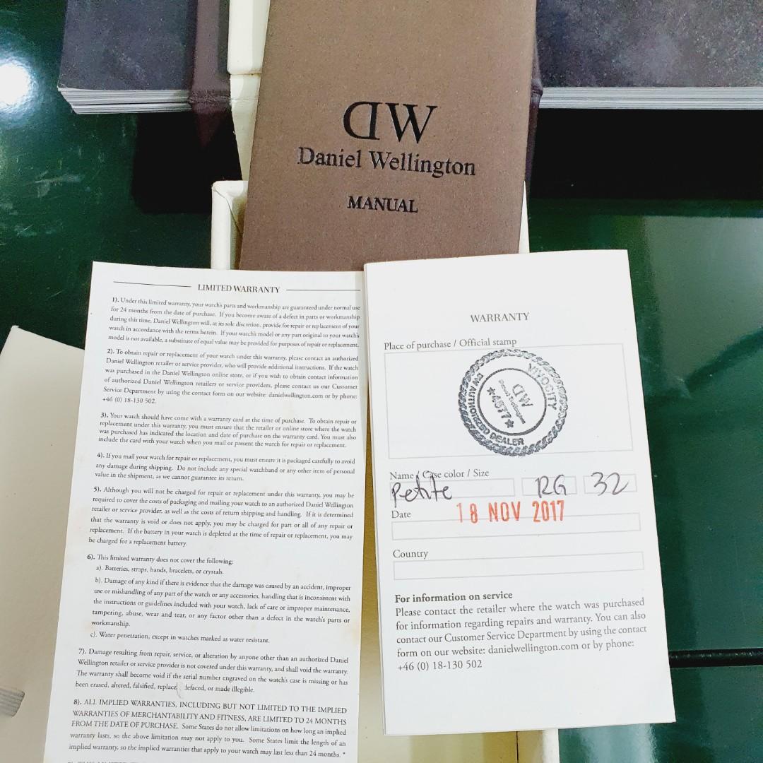 Dw watch warranty 2025
