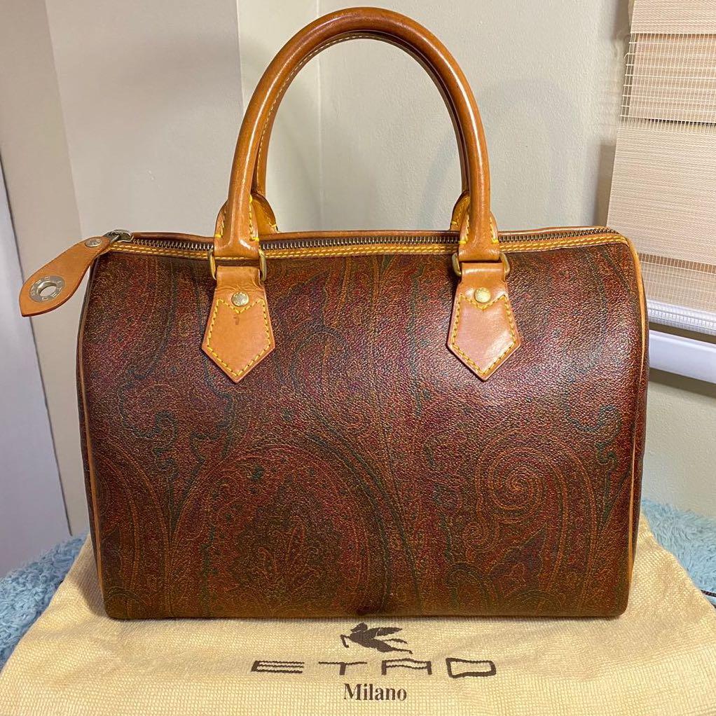 Etro boston bag 38cm, Women's Fashion, Bags & Wallets, Clutches on Carousell