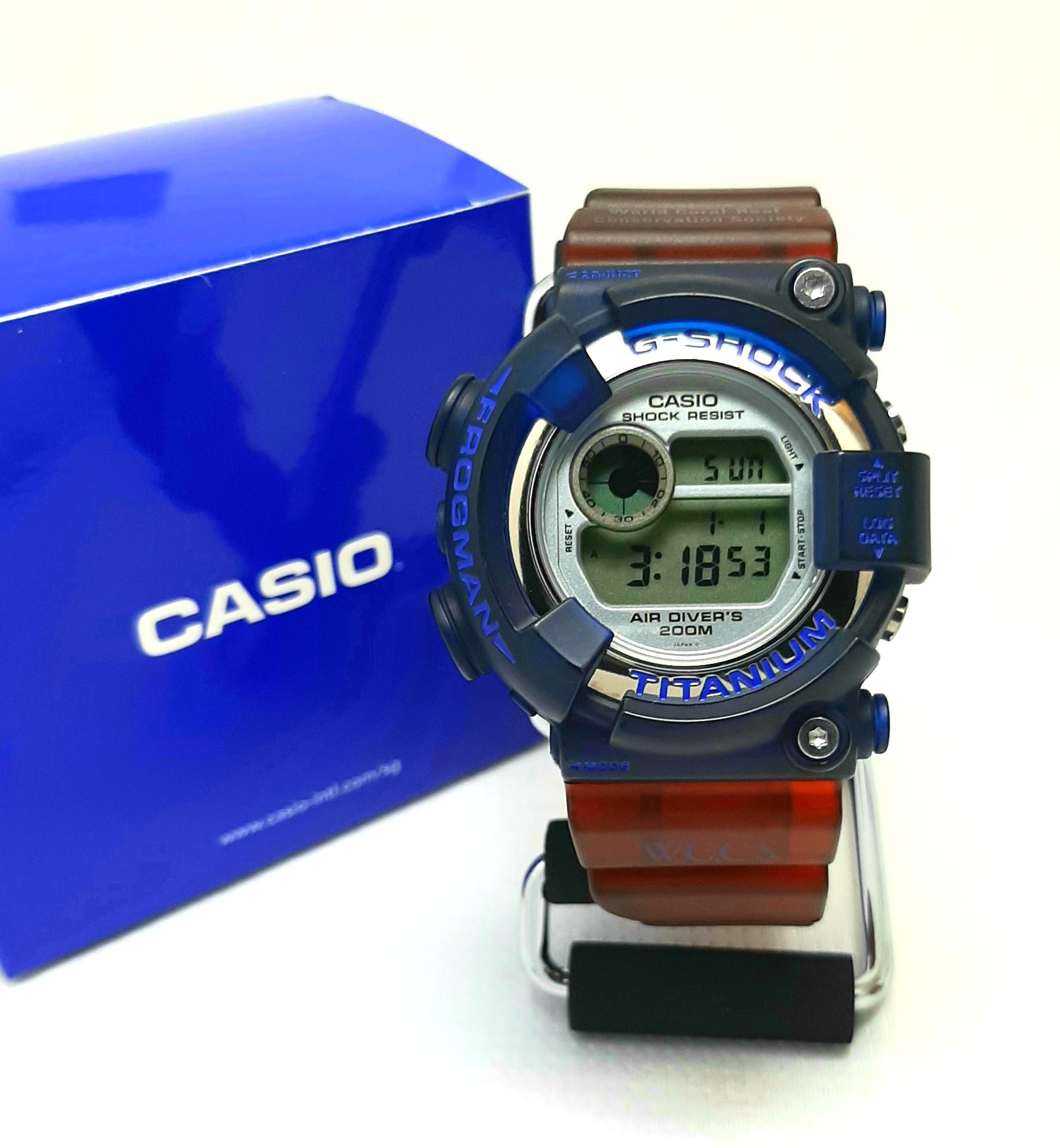 Sold G Shock Frogman DW8201 WCCS World Coral Manta Ray Made In Japan DW 8201 Vintage Casio Retro Vintage Men s Fashion Watches Accessories Watches on Carousell