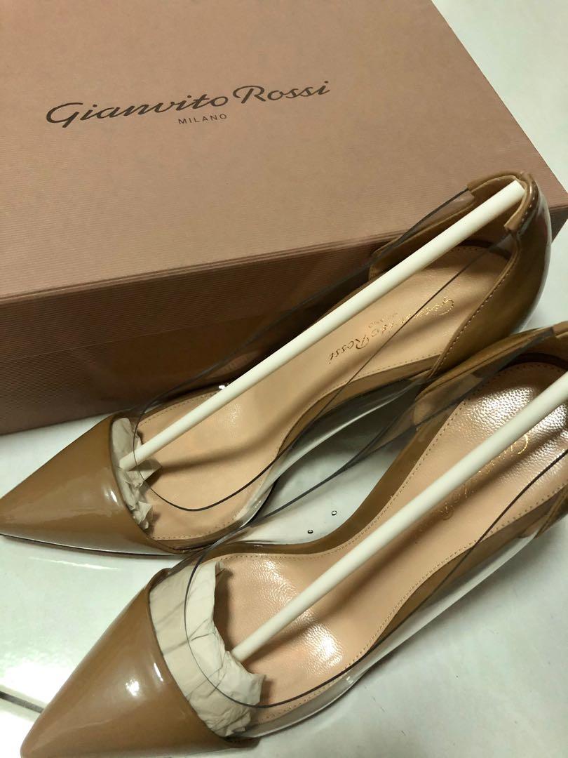 Gianvito rossi top plexi gold