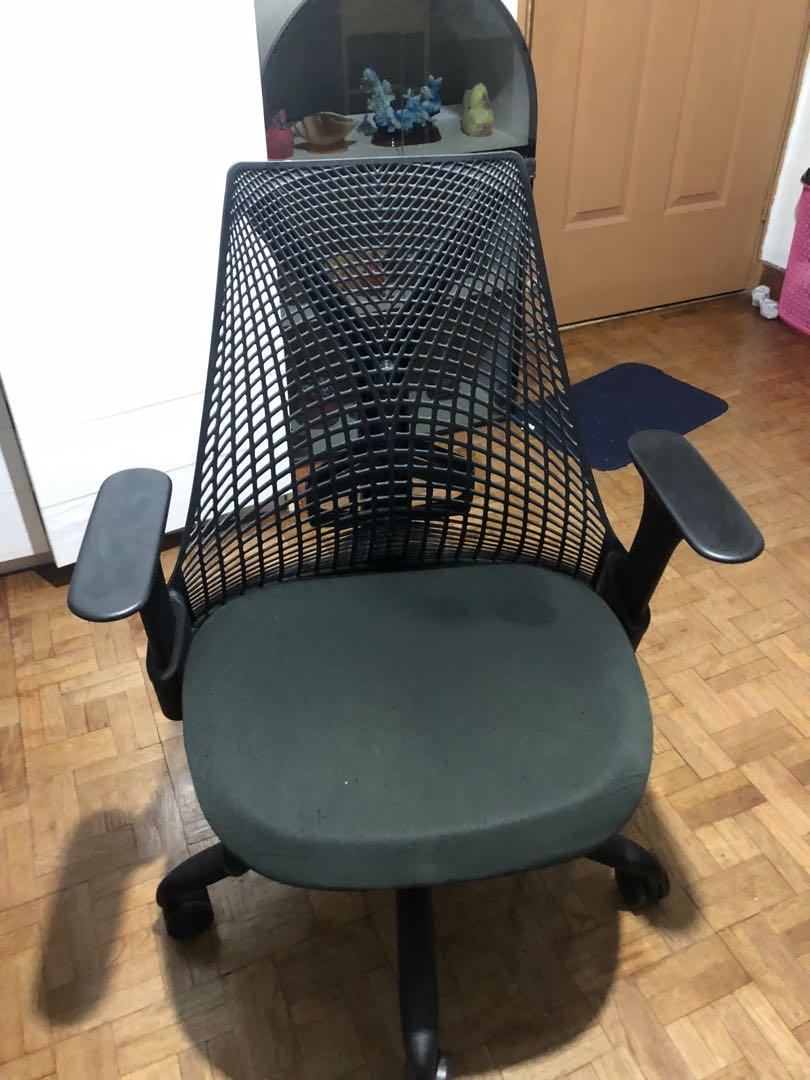 Herman Miller Sayl Ergonomic Chair with Lumbar Support Furniture Home Living Furniture Chairs on Carousell