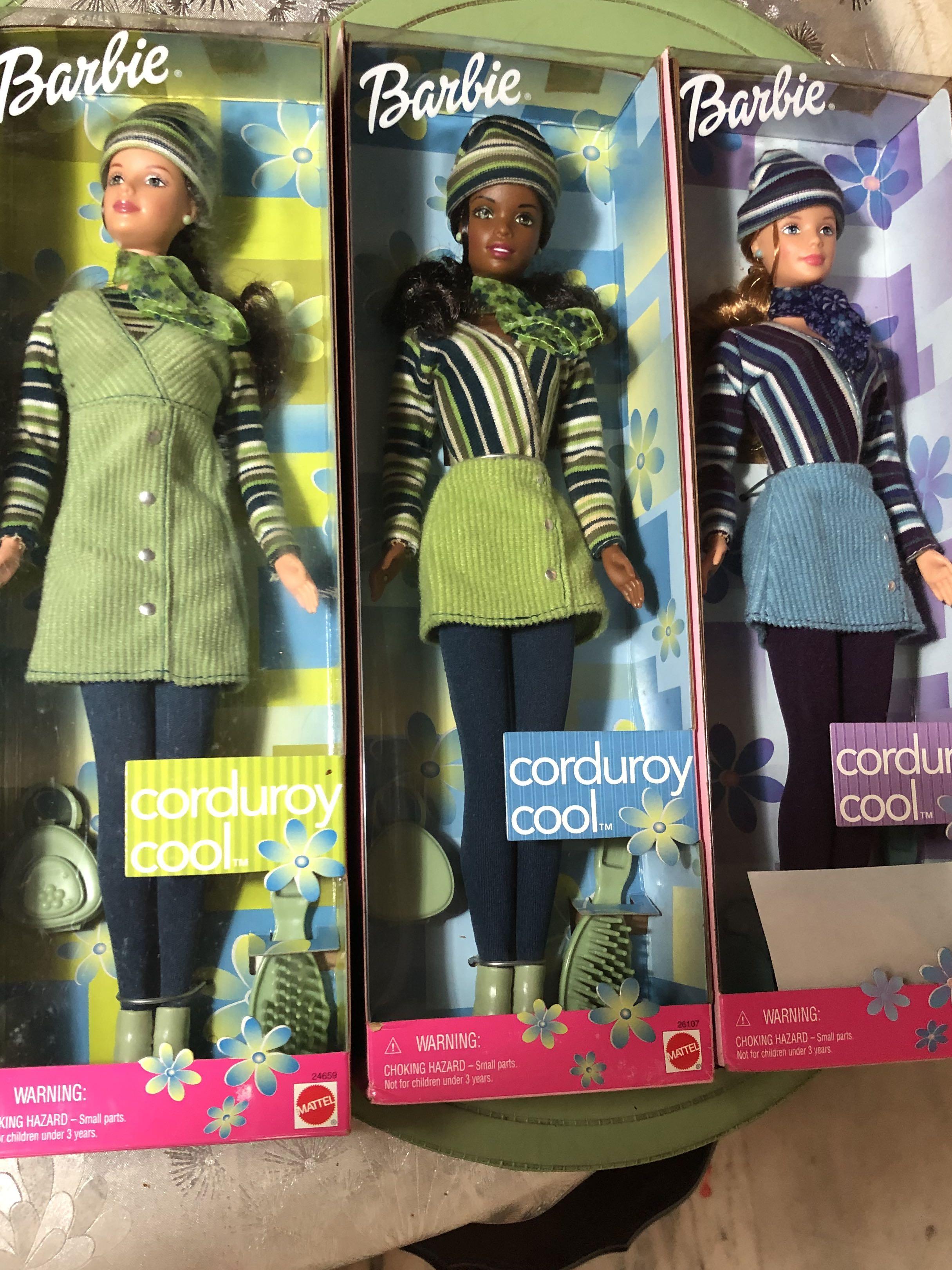 Collectible 1999 Vintage Barbie Corduroy Cool Dolls 3 Doll Set Collectible Hobbies Toys Toys Games On Carousell