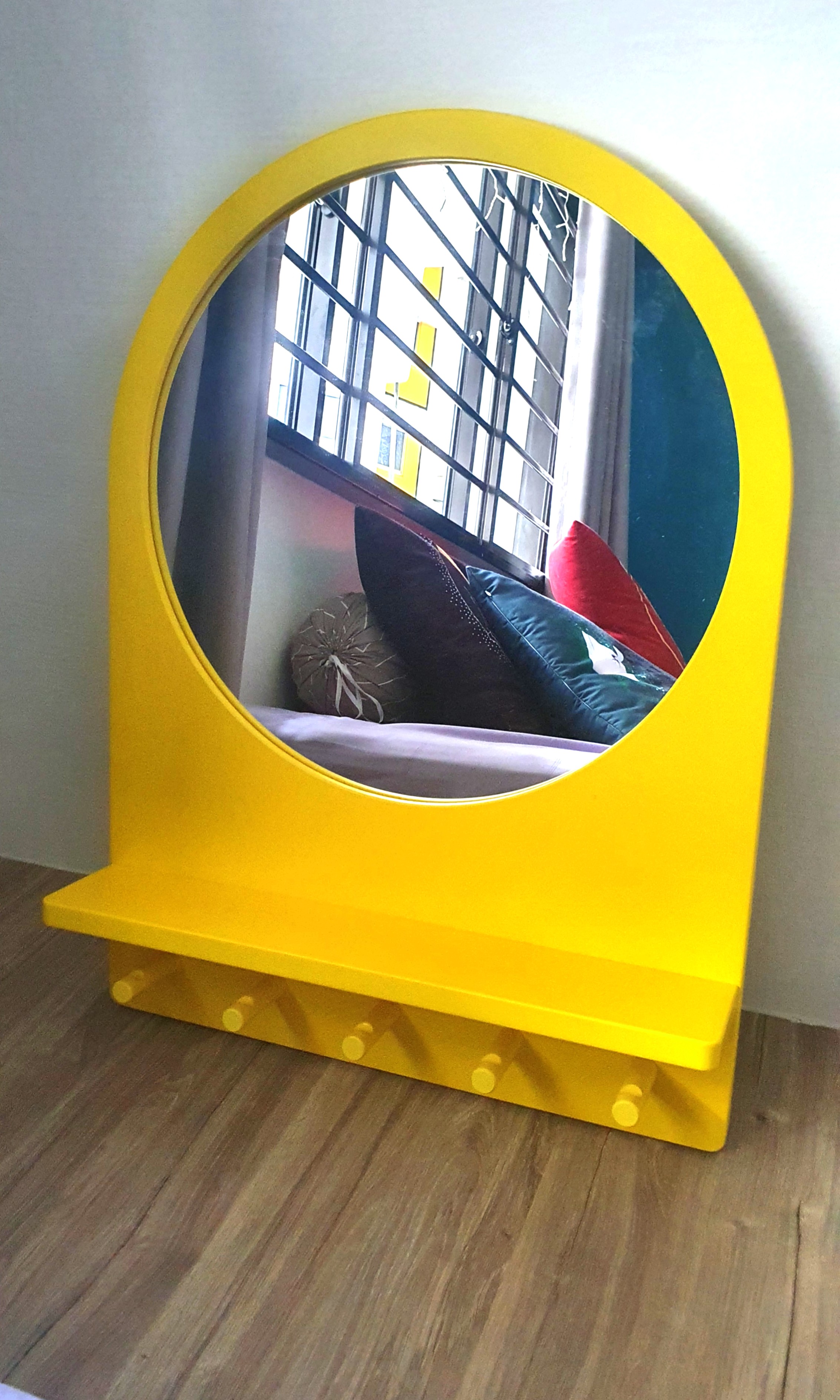Yellow Mirror Ikea Saltrod, Furniture & Home Living, Home Decor