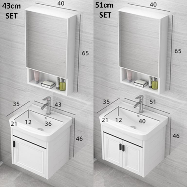 Instock Bathroom Basin Vanity Set / Bathroom / White Basin