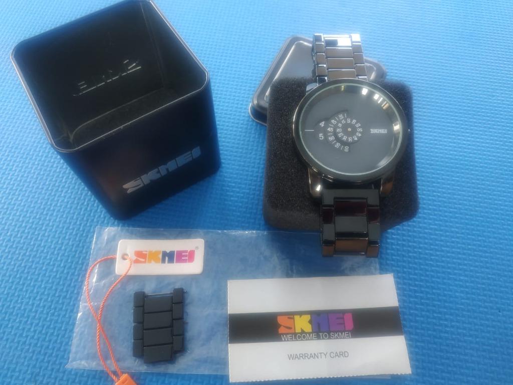 JAM TANGAN ANALOG SKMEI 1171 BLACK LIKE NEW Fesyen Pria Jam
