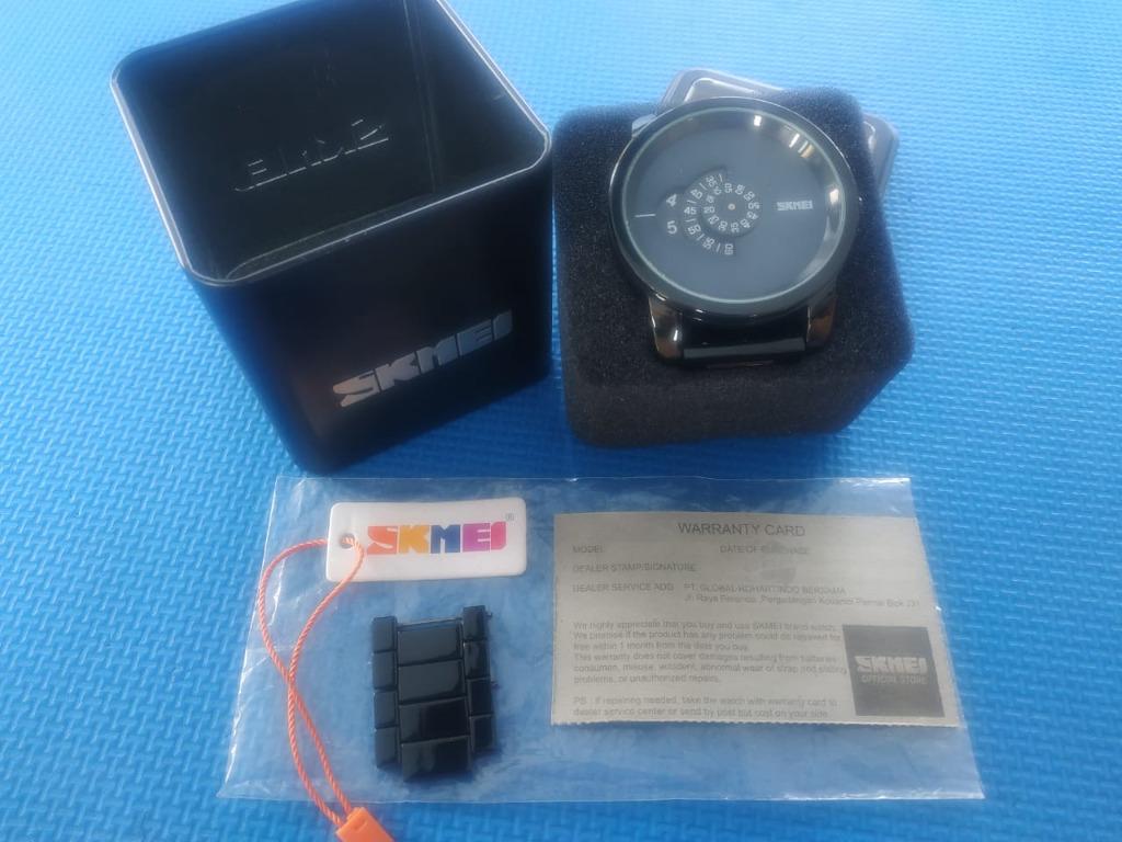 JAM TANGAN ANALOG SKMEI 1171 BLACK LIKE NEW