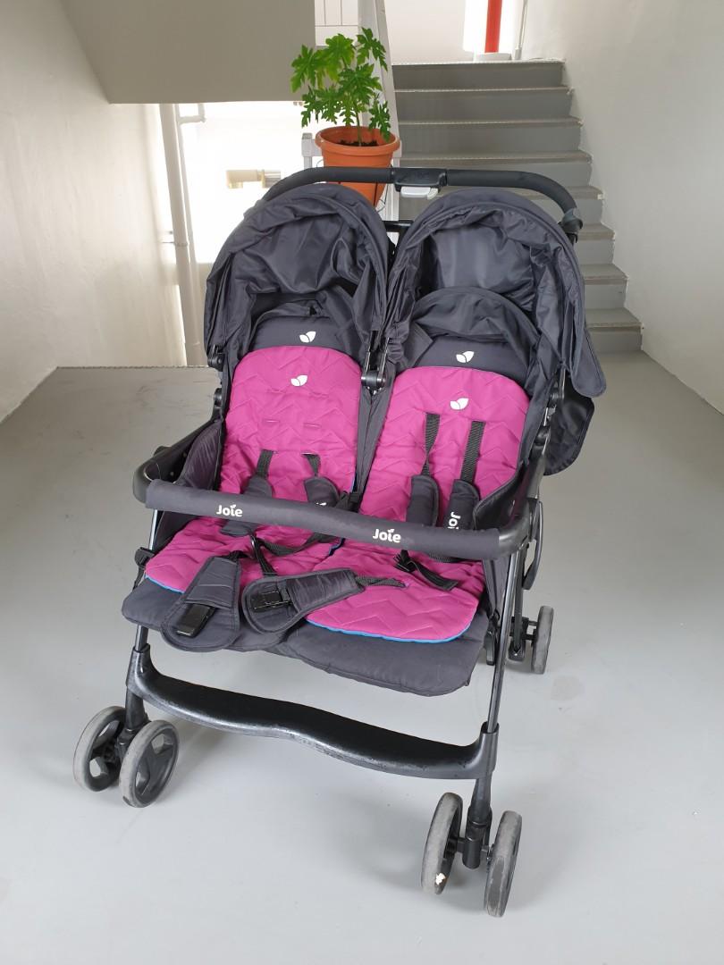 Joie aire twin stroller pink & blue colour deals pink & blue