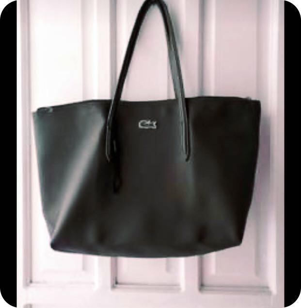 lacoste black tote bag orig Women s Fashion Bags Wallets Tote