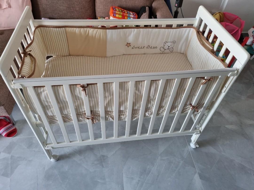 Lightly used convertible baby cot, Babies & Kids, Baby Nursery & Kids