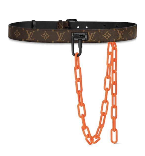 Louis Vuitton x Virgil Abloh Belt (neon orange chain)