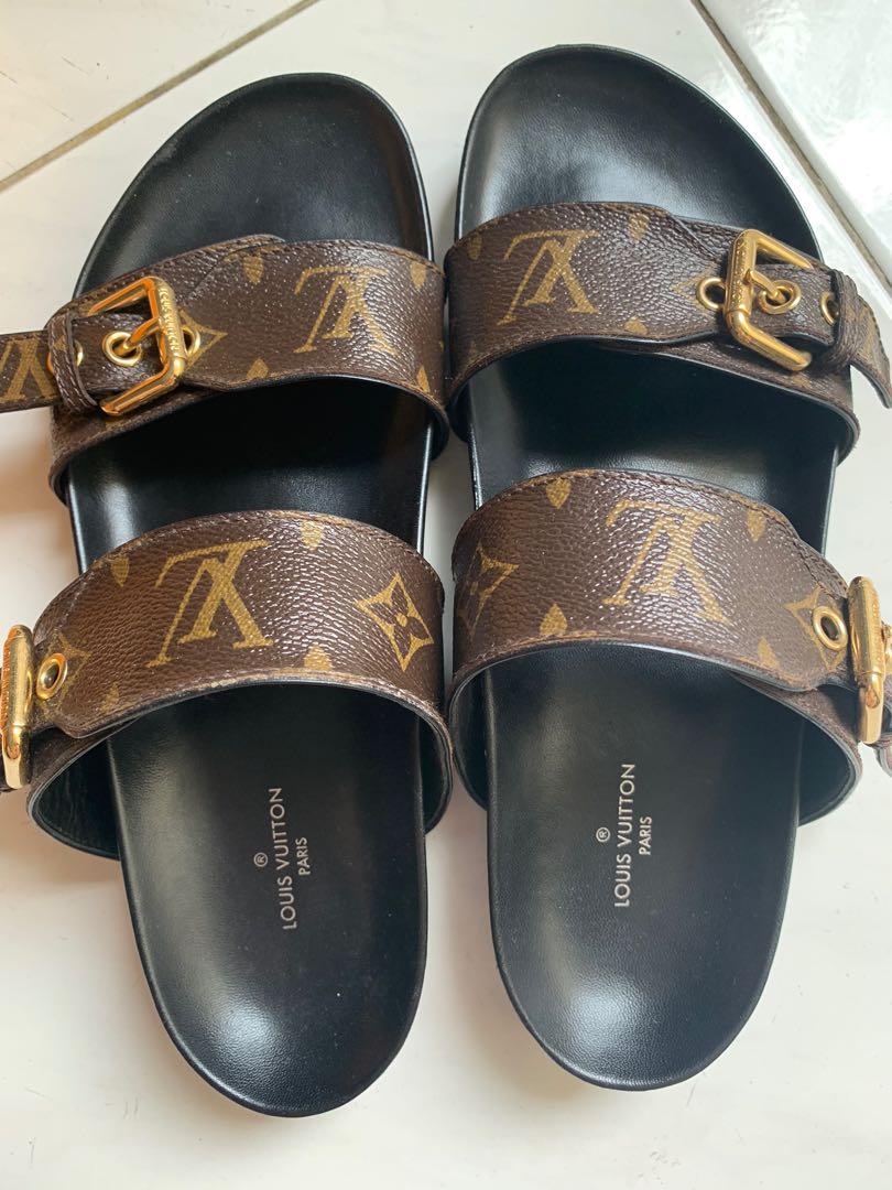 Louis Vuitton Monogram Canvas Bom Dia Flat Mules Size 41 Louis