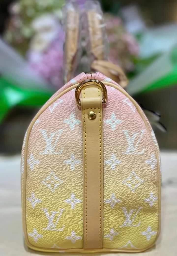Louis Vuitton Pink x Yellow Monogram By the Pool Speedy 25 Bandouliere  10lk712s