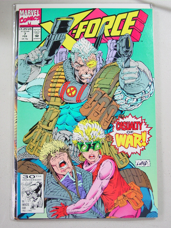X-Force Issue #1 Factory Sealed Marvel Aug 1991 With Deadpool Trading Card 