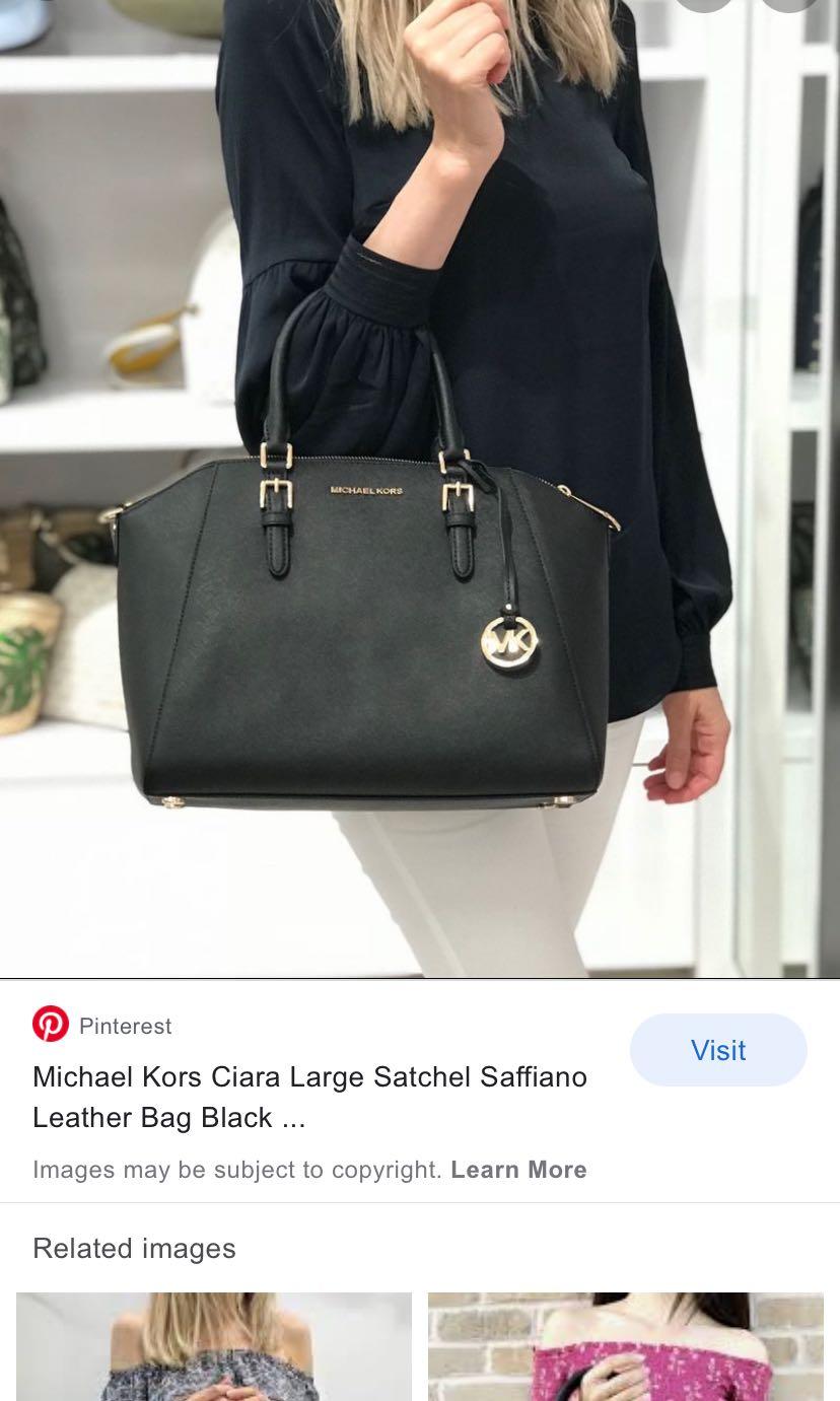 Ciara large leather clearance satchel