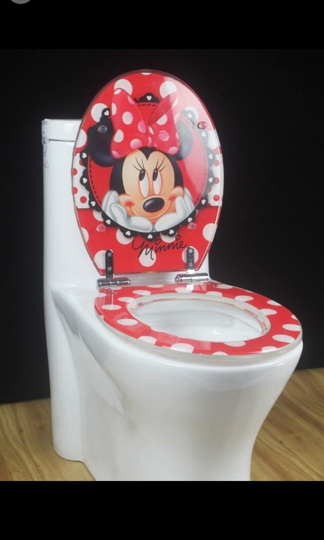 Minnie Mouse Toilet Seat, Everything Else on Carousell