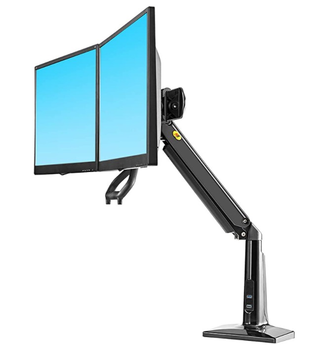 NB North Bayou Ergonomics Interactive Dual Desk Monitor Mount Fits 22