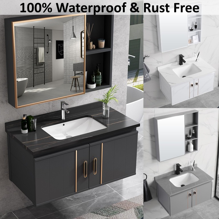 NEW Full Set New Design Vanity Set / Basin Cabinet / Black Vanity ...