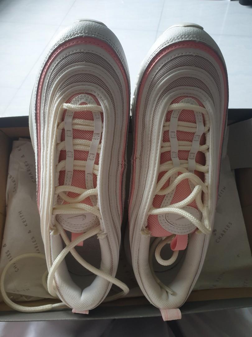Nike Airmax 97 summit white bleached coral Women s Fashion