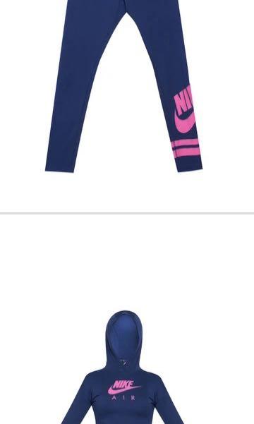 Nike Cropped Hoodie & Leggings (Category: Activewear) located in Rizal. Submitted by joy_ming (Listing ID 1079427593, Image 1). Description: Nike Cropped Hoodie & Leggings bundle 🌸both BNWT 🌸selling as bundle for only P2,500 🌸last price posted 🌸both will fit to S-M frame .