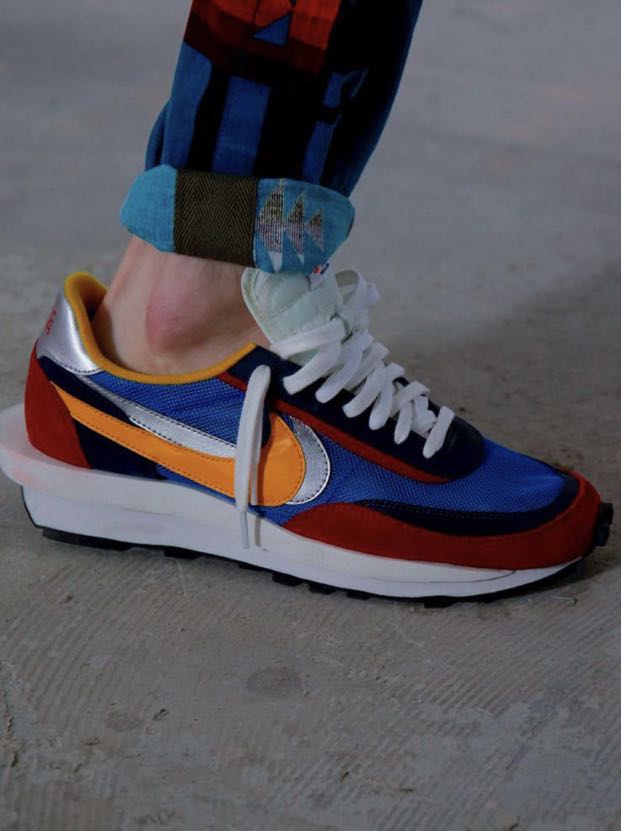nike sacai waffle blue