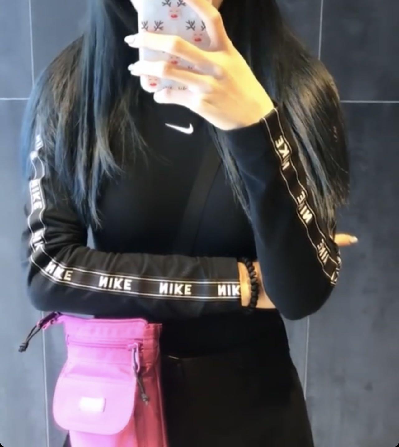 Nike taped long sleeve bodysuit discount