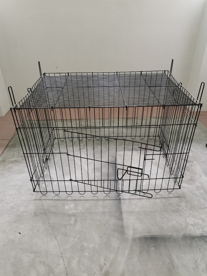 Pet cage with gate L90cm + W60cm + H67cm, Pet Supplies, Homes