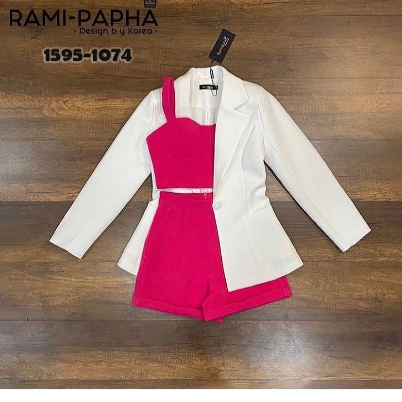 blazer white pink