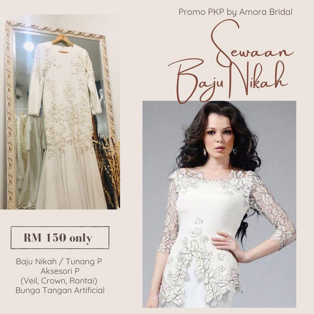 RENT Sewa Baju Nikah Sewa Baju Tunang Rent A Dress Wedding Dress Bridal Dress Women s Fashion Dresses Sets Traditional Ethnic wear on Carousell