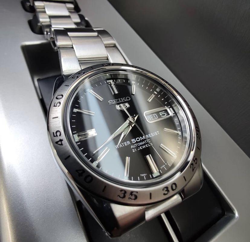 Seiko 5 SNKE01 Automatic Steel Watch Black Explorer SNKE01K1 Brand New ...