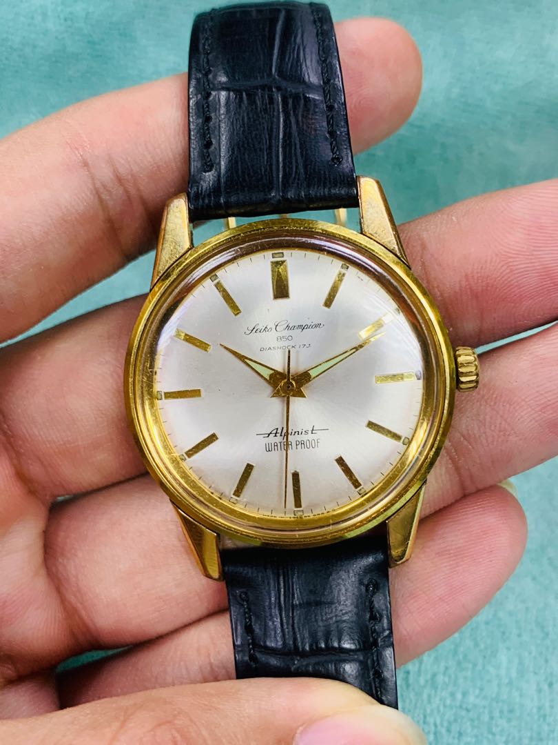 SEIKO Champion 850 Alpinist Diashock 35mm Vintage Watch, Men's Fashion,  Watches & Accessories, Watches on Carousell