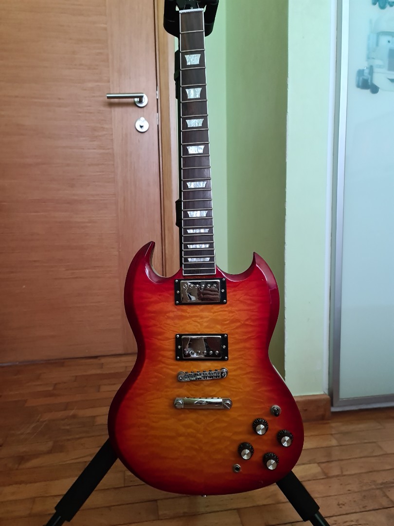 Gibson sg cheap flame maple top