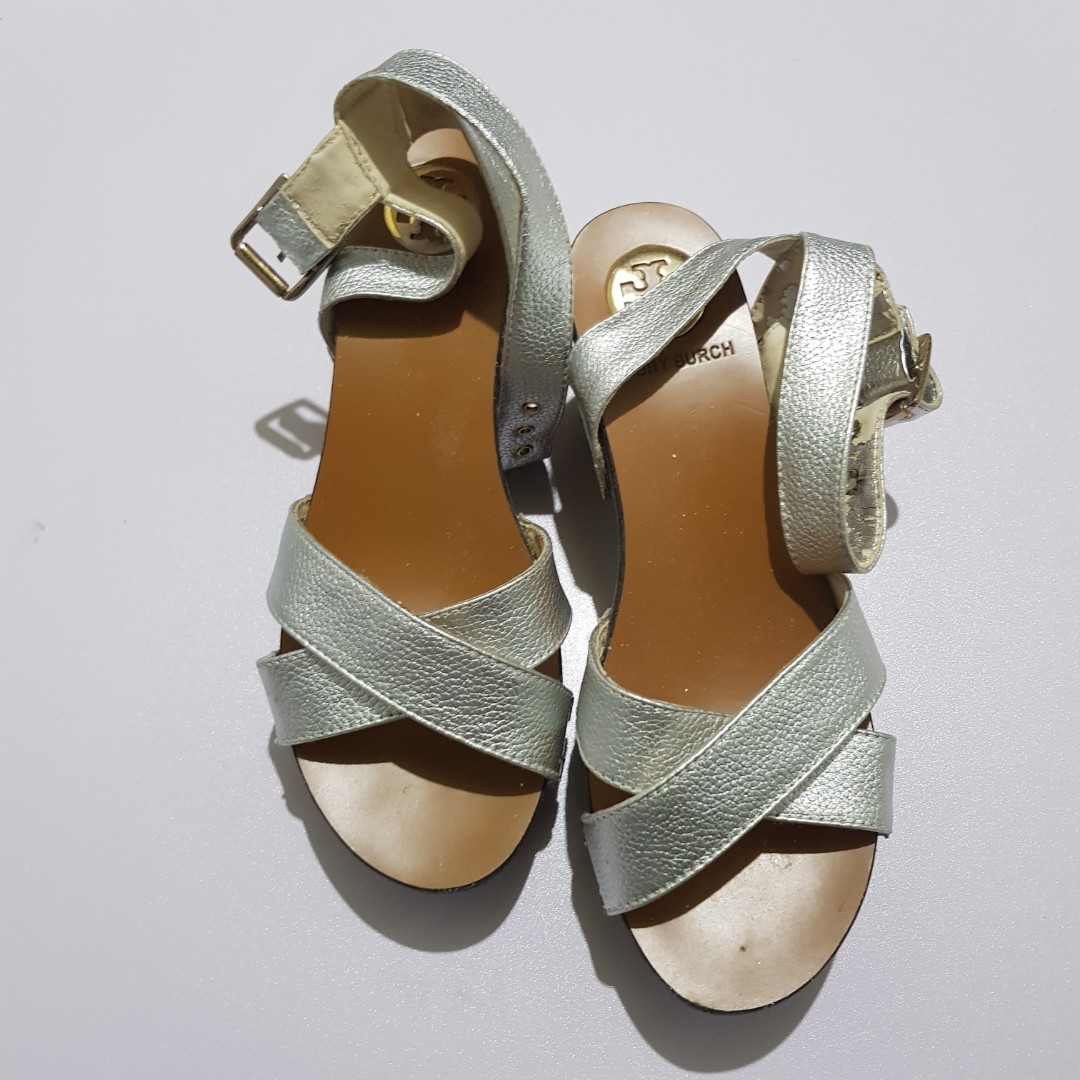 Tory burch silver wedge discount